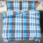 vidaXL Set Copripiumino Blu e Grigio 200x220 cm in Cotone vidaXL Set Copripiumino Blu e Grigio 200x220 cm in Cotone