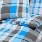 vidaXL Set Copripiumino Blu e Grigio 200x220 cm in Cotone vidaXL Set Copripiumino Blu e Grigio 200x220 cm in Cotone