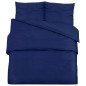 vidaXL Set Copripiumino Blu Marino 260x240 cm in Cotone vidaXL Set Copripiumino Blu Marino 260x240 cm in Cotone