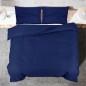 vidaXL Set Copripiumino Blu Marino 260x240 cm in Cotone vidaXL Set Copripiumino Blu Marino 260x240 cm in Cotone