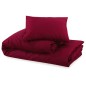 vidaXL Set Copripiumino Bordò 140x200 cm in Cotone vidaXL Set Copripiumino Bordò 140x200 cm in Cotone