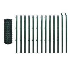 vidaXL Recinzione Euro in Acciaio 25x0,8 m Verde