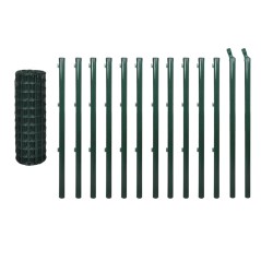 vidaXL Recinzione Euro in Acciaio 25x1,5 m Verde