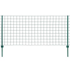 vidaXL Recinzione Euro in Acciaio 20x1,5 m Verde