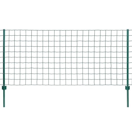 vidaXL Recinzione Euro in Acciaio 20x1,5 m Verde