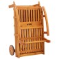 vidaXL Lettino Prendisole 2pz con Tavolo e Cuscini Massello d'Acacia vidaXL Lettino Prendisole 2pz con Tavolo e Cuscini Massello d'Acacia