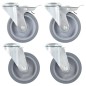 vidaXL Ruote Girevoli con Foro per Bulloni 4 pz 100 mm vidaXL Ruote Girevoli con Foro per Bulloni 4 pz 100 mm