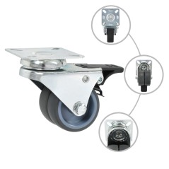 vidaXL Ruote Girevoli Gemellate con Doppio Freno 4 pz 50 mm