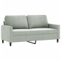 vidaXL Set di Divani 2 pz con Cuscini Grigio Chiaro in Velluto vidaXL Set di Divani 2 pz con Cuscini Grigio Chiaro in Velluto