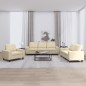 vidaXL Set di Divani 3 pz Crema in Tessuto vidaXL Set di Divani 3 pz Crema in Tessuto