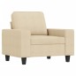 vidaXL Set di Divani 3 pz Crema in Tessuto vidaXL Set di Divani 3 pz Crema in Tessuto