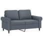 vidaXL Set di Divani 3 pz con Cuscini Grigio Scuro in Velluto vidaXL Set di Divani 3 pz con Cuscini Grigio Scuro in Velluto