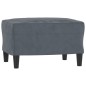 vidaXL Set di Divani 3 pz con Cuscini Grigio Scuro in Velluto vidaXL Set di Divani 3 pz con Cuscini Grigio Scuro in Velluto