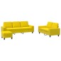 vidaXL Set di Divani 3 pz Giallo Chiaro in Tessuto vidaXL Set di Divani 3 pz Giallo Chiaro in Tessuto