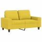 vidaXL Set di Divani 3 pz Giallo Chiaro in Tessuto vidaXL Set di Divani 3 pz Giallo Chiaro in Tessuto