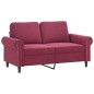vidaXL Set di Divani 2 pz con Cuscini Rosso Vino in Velluto vidaXL Set di Divani 2 pz con Cuscini Rosso Vino in Velluto