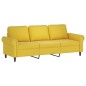 vidaXL Set di Divani 2 pz con Cuscini giallo in Velluto vidaXL Set di Divani 2 pz con Cuscini giallo in Velluto