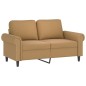 vidaXL Set di Divani 2 pz con Cuscini Marrone in Velluto vidaXL Set di Divani 2 pz con Cuscini Marrone in Velluto