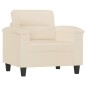 vidaXL Set Divani 3 pz con Cuscini Beige in Tessuto Microfibra vidaXL Set Divani 3 pz con Cuscini Beige in Tessuto Microfibra