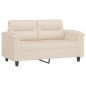 vidaXL Set Divani 3 pz con Cuscini Beige in Tessuto Microfibra vidaXL Set Divani 3 pz con Cuscini Beige in Tessuto Microfibra