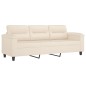 vidaXL Set Divani 3 pz con Cuscini Beige in Tessuto Microfibra vidaXL Set Divani 3 pz con Cuscini Beige in Tessuto Microfibra