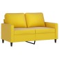 vidaXL Set di Divani 3 pz con Cuscini giallo in Velluto vidaXL Set di Divani 3 pz con Cuscini giallo in Velluto