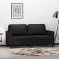 vidaXL Divano a 2 Posti Nero 140 cm in Similpelle vidaXL Divano a 2 Posti Nero 140 cm in Similpelle