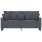 vidaXL Divano a 2 Posti grigio scuro140 cm in Velluto vidaXL Divano a 2 Posti grigio scuro140 cm in Velluto