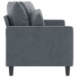 vidaXL Divano a 2 Posti grigio scuro140 cm in Velluto vidaXL Divano a 2 Posti grigio scuro140 cm in Velluto