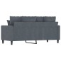 vidaXL Divano a 2 Posti grigio scuro140 cm in Velluto vidaXL Divano a 2 Posti grigio scuro140 cm in Velluto