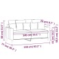 vidaXL Divano a 2 Posti grigio scuro140 cm in Velluto vidaXL Divano a 2 Posti grigio scuro140 cm in Velluto