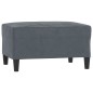 vidaXL Set di Divani 3 pz con Cuscini Grigio Scuro in Velluto vidaXL Set di Divani 3 pz con Cuscini Grigio Scuro in Velluto
