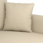 vidaXL Set Divani 3 pz con Cuscini Crema in Tessuto vidaXL Set Divani 3 pz con Cuscini Crema in Tessuto