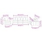 vidaXL Set Divani 3 pz con Cuscini Crema in Tessuto vidaXL Set Divani 3 pz con Cuscini Crema in Tessuto