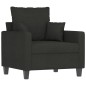 vidaXL Set Divani 3 pz con Cuscini Nero in Tessuto vidaXL Set Divani 3 pz con Cuscini Nero in Tessuto