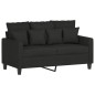 vidaXL Set Divani 3 pz con Cuscini Nero in Tessuto vidaXL Set Divani 3 pz con Cuscini Nero in Tessuto