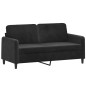 vidaXL Set di Divani 2 pz Nero in Velluto vidaXL Set di Divani 2 pz Nero in Velluto
