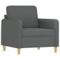 vidaXL Set di Divani 3 pz con Cuscini Grigio Scuro in Tessuto vidaXL Set di Divani 3 pz con Cuscini Grigio Scuro in Tessuto