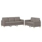vidaXL Set di Divani 2 pz con Cuscini Tortora in Tessuto vidaXL Set di Divani 2 pz con Cuscini Tortora in Tessuto