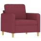vidaXL Set di Divani 3 pz con Cuscini Rosso Vino in Tessuto vidaXL Set di Divani 3 pz con Cuscini Rosso Vino in Tessuto