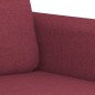 vidaXL Set di Divani 3 pz con Cuscini Rosso Vino in Tessuto vidaXL Set di Divani 3 pz con Cuscini Rosso Vino in Tessuto