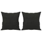 vidaXL Set Divani 3 pz con Cuscini Nero in Tessuto vidaXL Set Divani 3 pz con Cuscini Nero in Tessuto