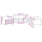 vidaXL Set Divani 3 pz con Cuscini Nero in Tessuto vidaXL Set Divani 3 pz con Cuscini Nero in Tessuto