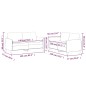vidaXL Set di Divani 2 pz con Cuscini Crema in Tessuto vidaXL Set di Divani 2 pz con Cuscini Crema in Tessuto