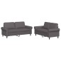 vidaXL Set di Divani 2 pz con Cuscini Grigio in Similpelle