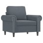 vidaXL Set di Divani 3 pz con Cuscini Grigio Scuro in Velluto vidaXL Set di Divani 3 pz con Cuscini Grigio Scuro in Velluto