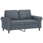 vidaXL Set di Divani 3 pz con Cuscini Grigio Scuro in Velluto vidaXL Set di Divani 3 pz con Cuscini Grigio Scuro in Velluto