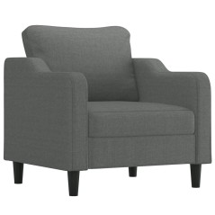 vidaXL Poltrona Grigio Scuro 60 cm in Tessuto