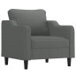 vidaXL Poltrona Grigio Scuro 60 cm in Tessuto vidaXL Poltrona Grigio Scuro 60 cm in Tessuto