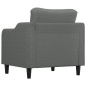 vidaXL Poltrona Grigio Scuro 60 cm in Tessuto vidaXL Poltrona Grigio Scuro 60 cm in Tessuto